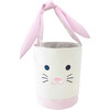 Seersucker Easter Bunny Bucket, Pink - Easter Baskets - 7