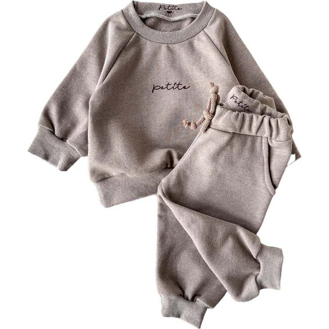 Recycled Sweatpants + Sweater Set, Sand