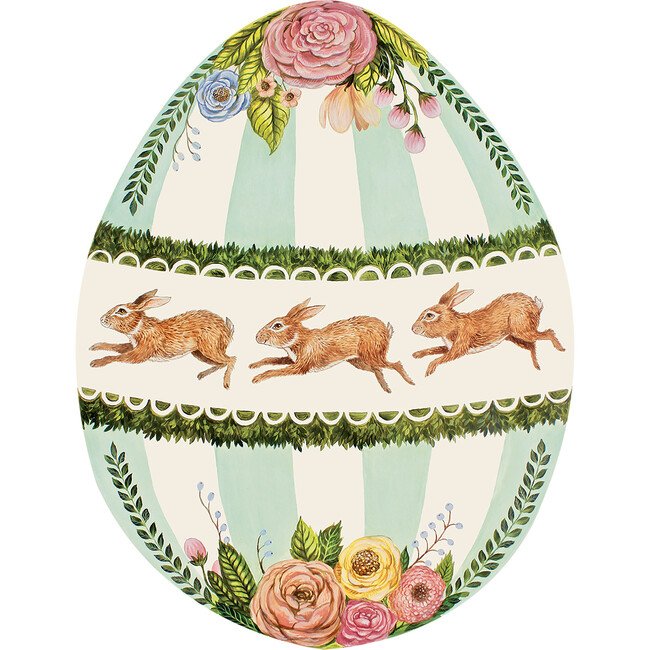 Boxwood Bunny Egg Placemat, Set of 12