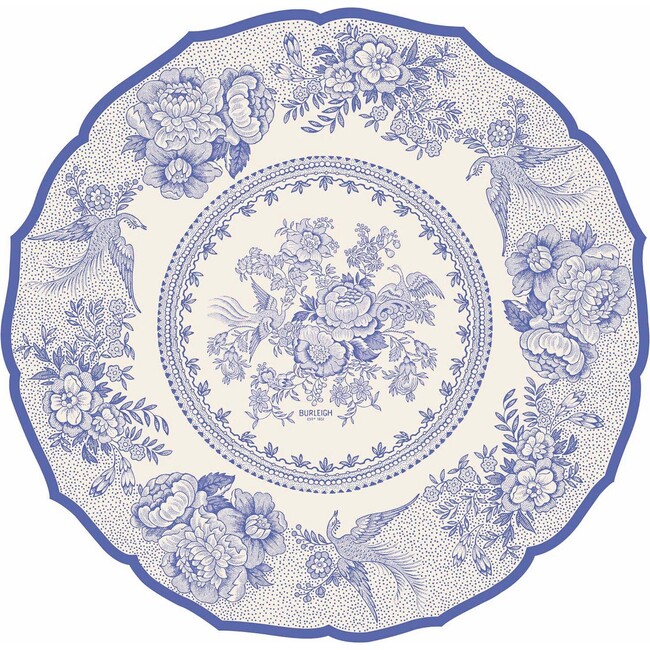 Blue Asiatic Pheasants Placemats, Set of 12