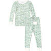 Golf Two Piece Pajamas, Green - Pajamas - 1 - thumbnail