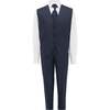 5pc Damasque Print Suit, Navy - Suits & Separates - 6