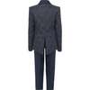 5pc Damasque Print Suit, Navy - Suits & Separates - 7