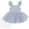 Tutu Top & Bike Short Set, Blue - Mixed Apparel Set - 1 - thumbnail