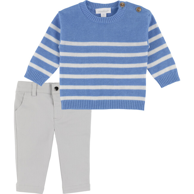 Sweater Top & Pant Set, Blue