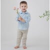 Linen Shirt & Pant Set, Blue - Mixed Apparel Set - 2