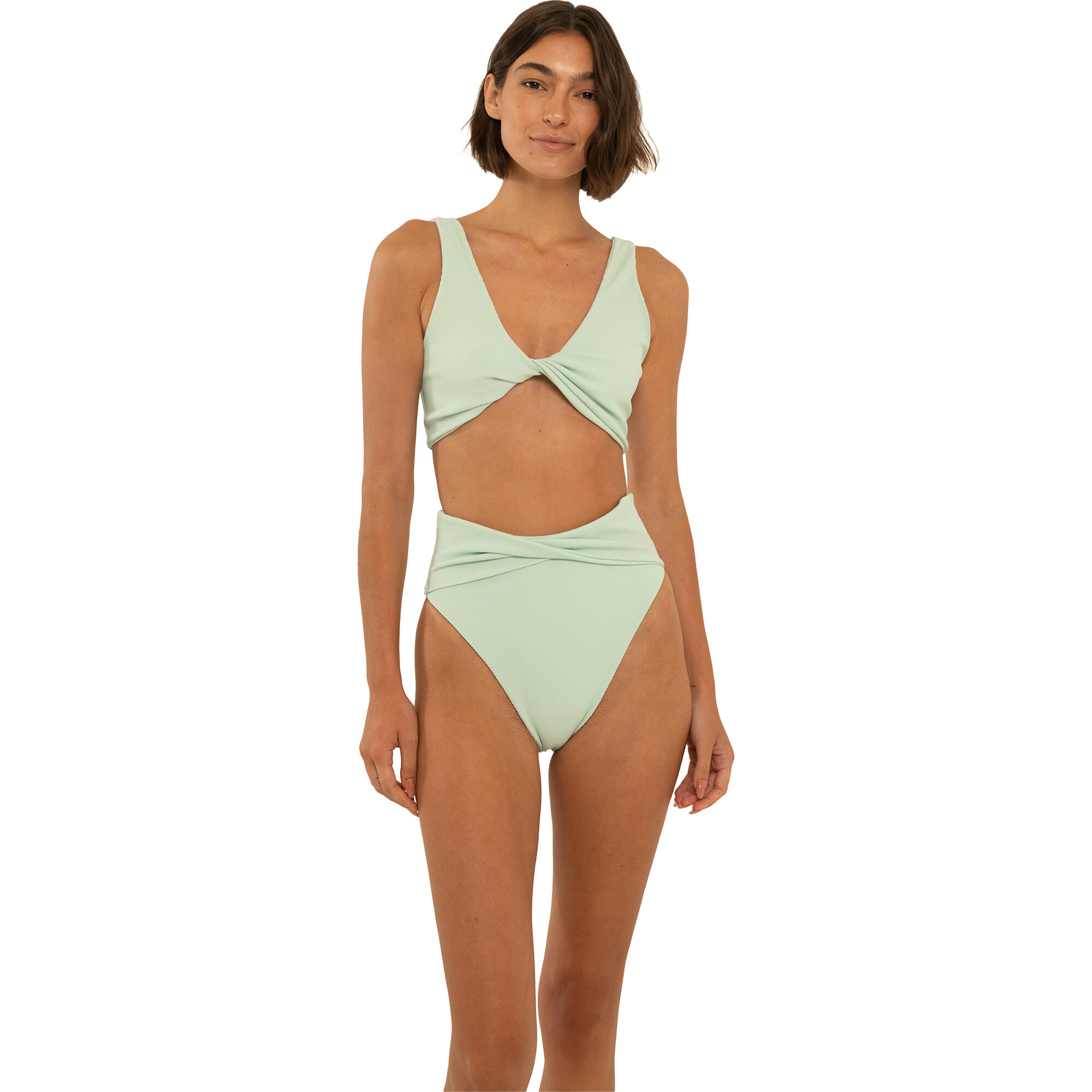 Women's Tess Top, Seafoam Ribbed