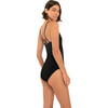 Women's Pippa One Piece, Black Ribbed - One Pieces - 2