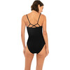 Women's Pippa One Piece, Black Ribbed - One Pieces - 3