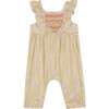 Liberty Floral Smocked Jumpsuit, Pink - Rompers - 1 - thumbnail