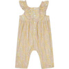 Liberty Floral Smocked Jumpsuit, Pink - Rompers - 2