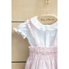 Sweet Embroidered Gingham Romper, Pink - Rompers - 5