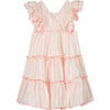 Fuzz Summer Party Dress, Peach - Dresses - 2