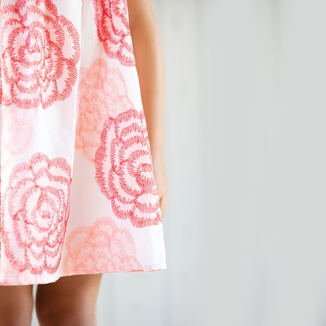 Rosa Ruffled Floral Dress, Pink - Dresses - 3