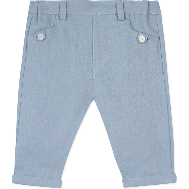 Classic Linen Baby Pants, Sky Blue