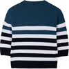 Seaside Striped Cotton Baby Sweater, Blue - Sweaters - 2