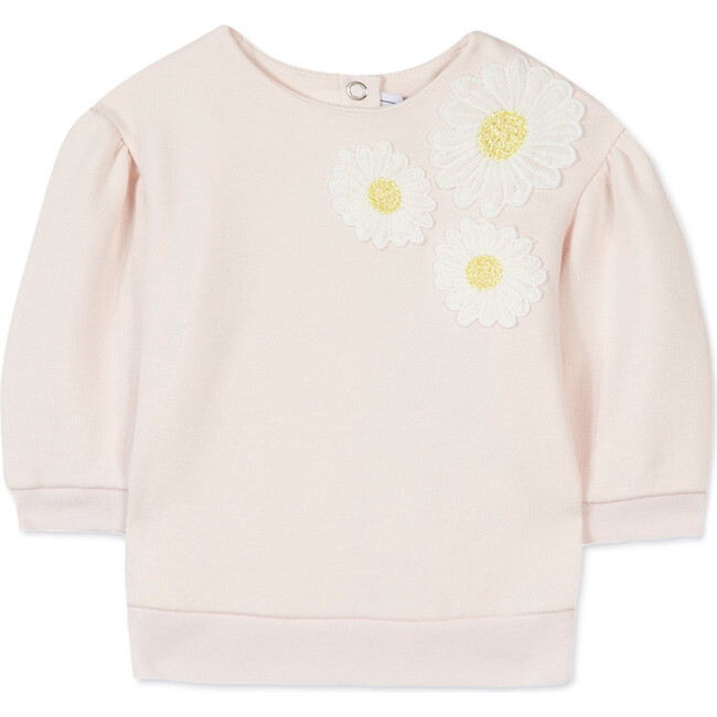 Daisy Applique Baby Sweatshirt, Pink