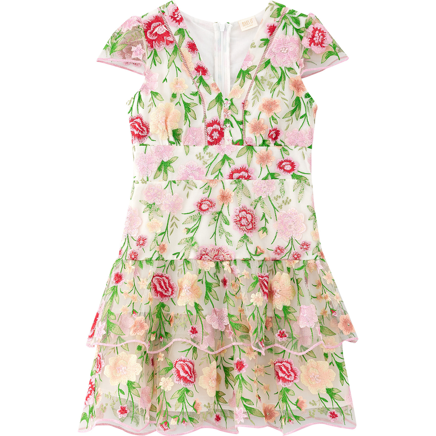 Poppy Embroidered Dress, Floral - Dresses - 1