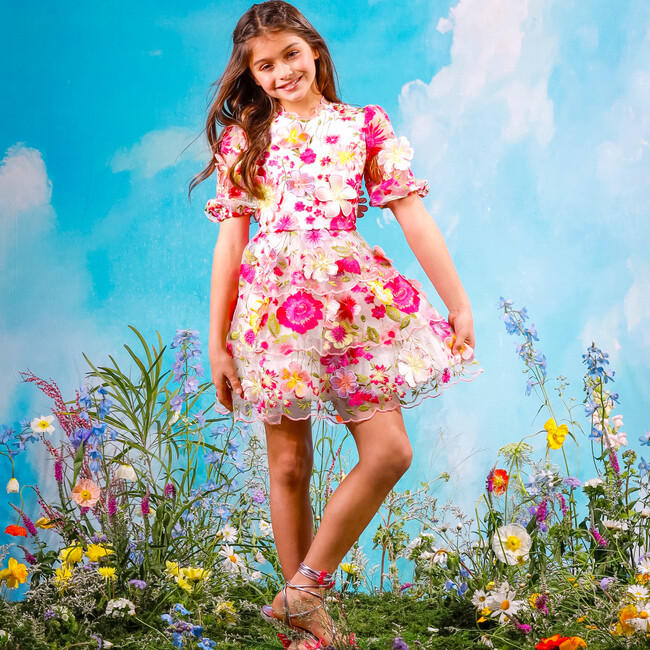 Rosie Embroidered Dress, Floral - Dresses - 2