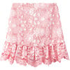 Kiera Embroidered Skirt, Ivory/Pink - Skirts - 3