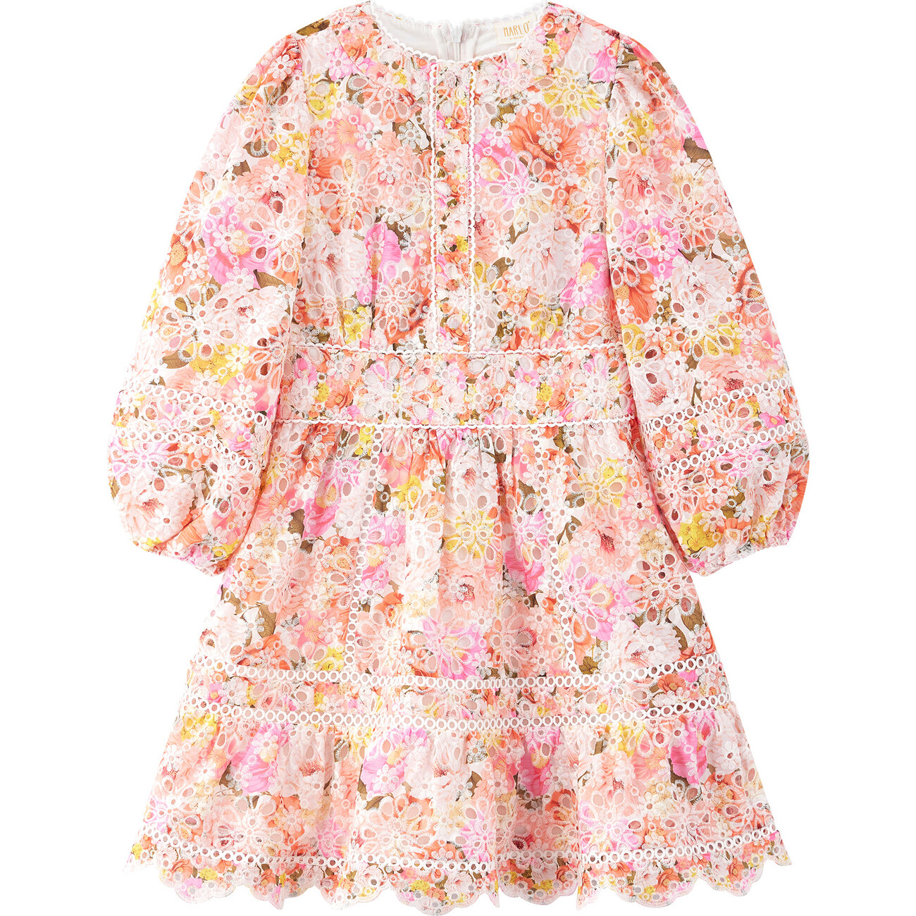 Blossom Embroidered Dress, Floral - Marlo Kids Dresses