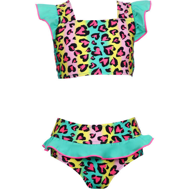 Vienne Animal Print Sleeveless Two-Piece Bikini, Multicolors - Two Pieces - 1