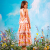 Blossom Embroidered Maxi Dress, Floral - Dresses - 2