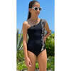 Rea Sleeveless One-Piece Swimsuit, Black - One Pieces - 2