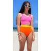 Pop Sleeveless One-Piece Swimsuit, Neon Colors - One Pieces - 2