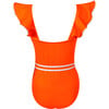 Tika Sleeveless One-Piece Swimsuit, Orange - One Pieces - 3