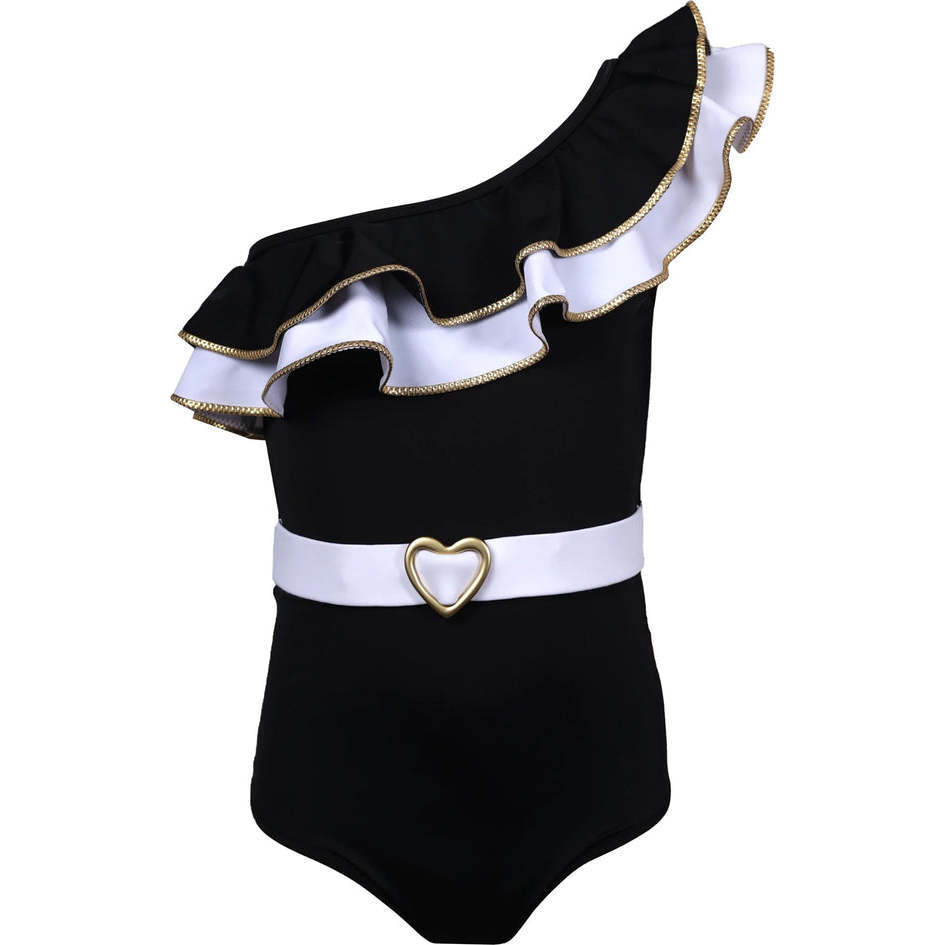 Oila Sleeveless One-Piece Swimsuit, Black - One Pieces - 1
