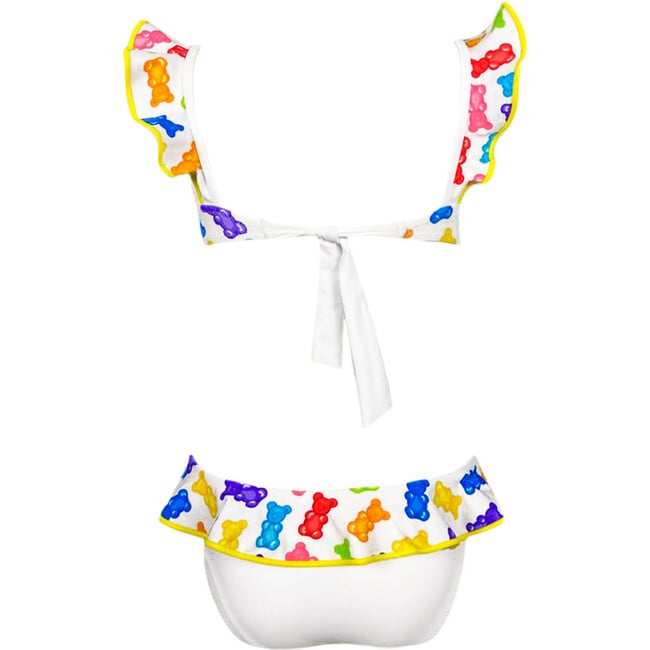 Mini Ruffle Shoulders & Waist Two-Piece Bikini, Multicolors - Two Pieces - 3