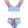 Lucca Sleeveless Two-Piece Bikini, Blue - Two Pieces - 1 - thumbnail