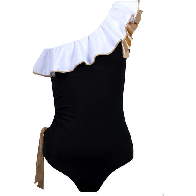 Libra Sleeveless One-Piece Swimsuit, Black