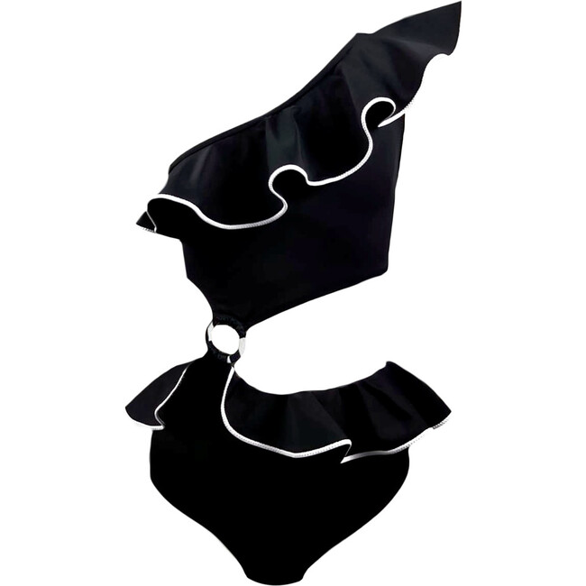 Juliana Sleeveless One-Piece Swimsuit, Black
