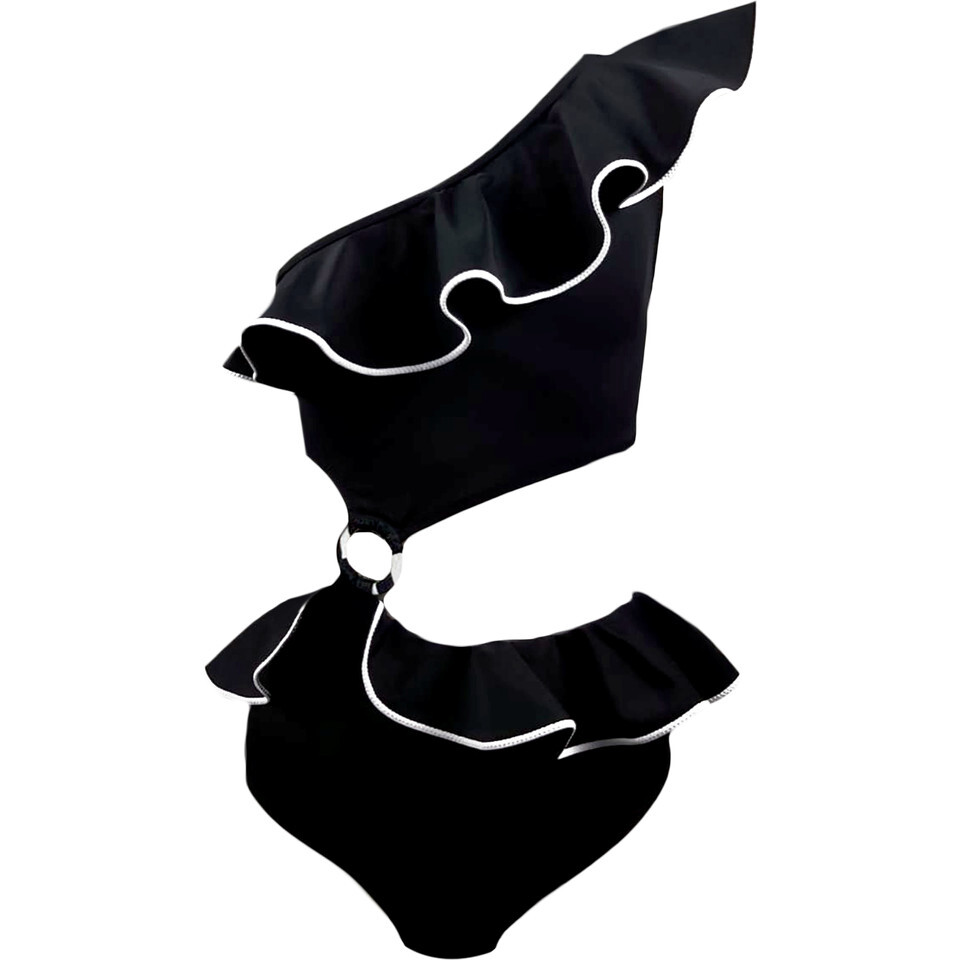 Juliana Sleeveless One-Piece Swimsuit, Black - One Pieces - 1