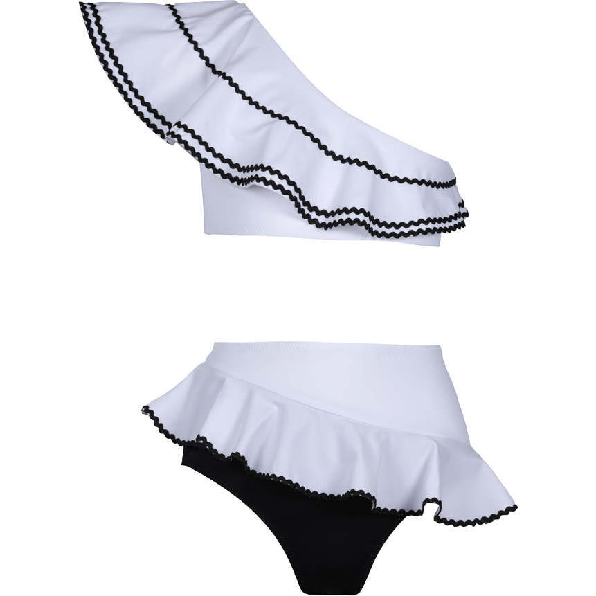 Harmony Sleeveless Two-Piece Bikini, White - Two Pieces - 1