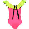 Solar Sleeveless One-Piece Swimsuit, Pink - One Pieces - 1 - thumbnail