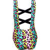 Fancy Animal Print Sleeveless One-Piece Swimsuit, Multicolors - One Pieces - 4