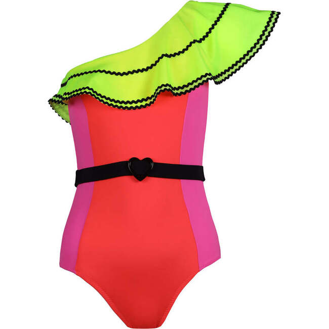 Kea Sleeveless One-Piece Swimsuit, Neon Colors