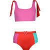 Rio Sleeveless Two-Piece Bikini, Pink - Two Pieces - 1 - thumbnail