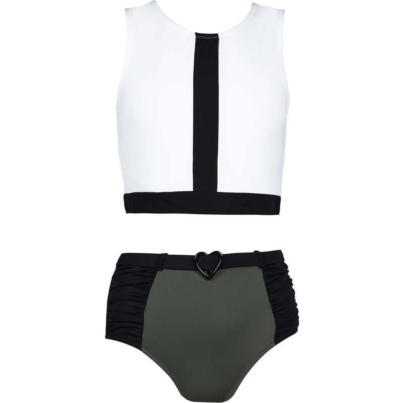 Brooklyn Sleeveless Two-Piece Bikini, White - Two Pieces - 1