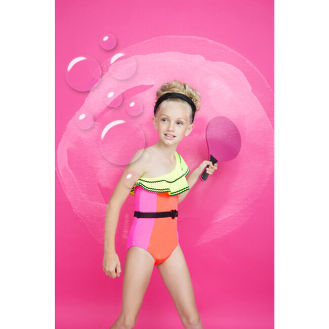 Kea Sleeveless One-Piece Swimsuit, Neon Colors - One Pieces - 3