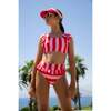 May Sleeveless Two-Piece Bikini, Red - Two Pieces - 2