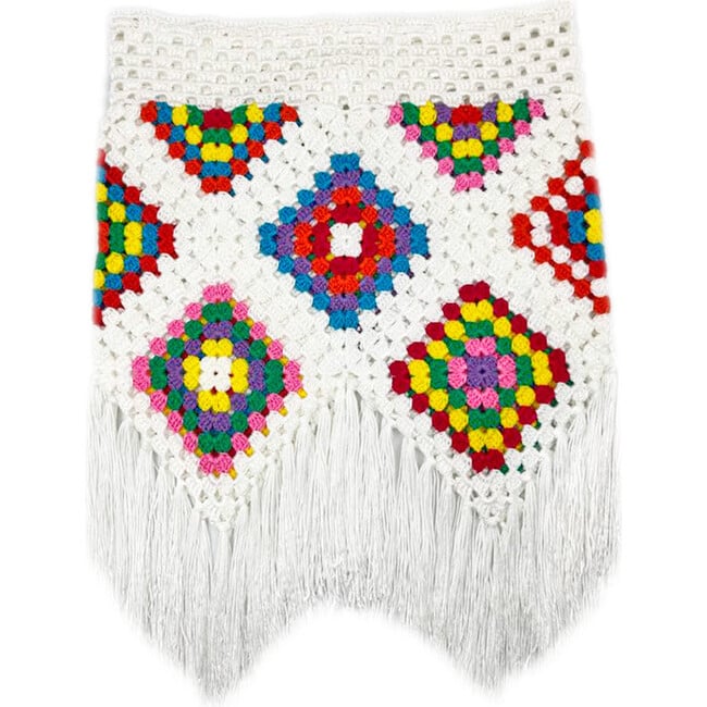 Sandia Hand-Crochet Drawstring Skirt, White - Skirts - 6