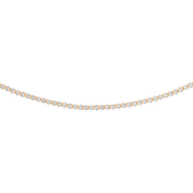 Women's Marquise Tennis Necklace, Gold