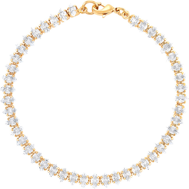 Women's Marquise Tennis Bracelet, Gold