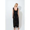 Women's Laser-Cut Through Pattern Maxi Sleeveless Dress, Black - Dresses - 3