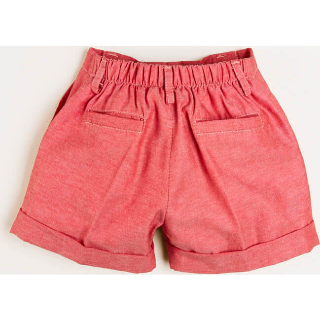 ショートパンツ LINEN PERFORATED SHORTS Plain Linen Shorts, Red - Pepa London Shorts | Maisonette