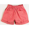 Plain Linen Shorts, Red - Shorts - 4